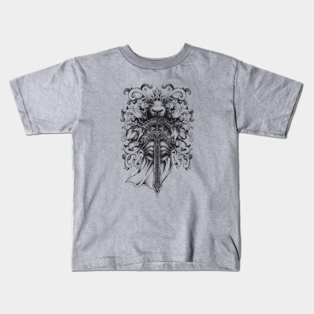 Knigth and Armor Kids T-Shirt by VintageHeroes